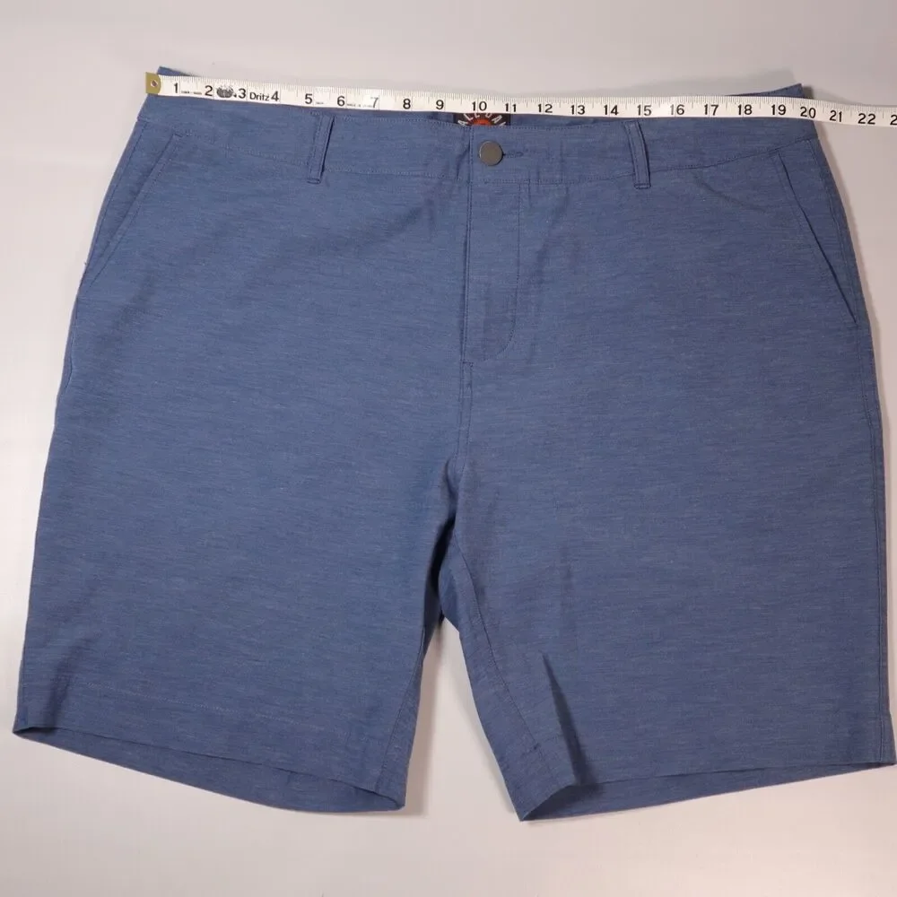 Faherty Mens Size 38 All Day Shorts Blue Zip Fly Drawstring Casual 9” Inseam
